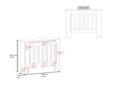 FM FURNITURE Rio Radiator Cover with Storage, Space,Saving Design, White B128P334814
