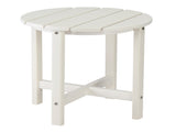 46*46*46cm Single Layer Round HDPE Side Table White 64319396