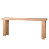 Rustic Natural Wood Console Table 77"Entryway Table with Modern Farmhouse Design Long Narrow W2729P270740