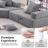 Lounge Frame for Oversized Modular U Shaped Sectional Sofa,Luxury Boucle Floor N723P167173
