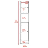 ZUN Ibis Linen Cabinet, Double Doors, Four Interior Shelves, Two Cabinets -White B20091912