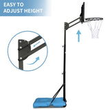 ZUN Use for Outdoor Height Adjustable 4.8 to 7.7ft Basketball Hoop 44 Inch Backboard Portable Basketball 66942044