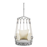 Outdoor Porch Swing Chair Hanging Basket, Hanging Chair with UV Resistant Cushion, Olefin Fabric for N704P256425A