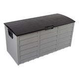 ZUN 75gal 260L Outdoor Garden Plastic Storage Deck Box Chest Tools Cushions Toys Lockable Seat 26633405