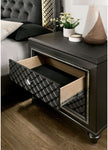 ZUN 2 Drawers Wooden Nightstand with Pebbled Texture Design, Metallic Gray B016P251578