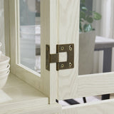 Lighted Glass Curio Display Cabinet,Display Cabinet,Glass Storage Cabinet Glass Wine cabinet Wood W2275P199812