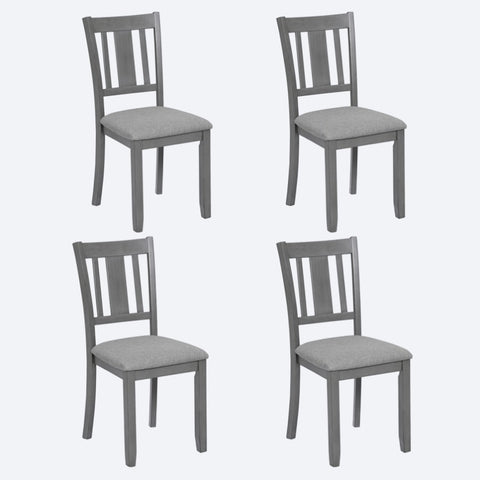 ZUN Wooden Dining Chairs Set of 4, Kitchen Chair with Padded Seat, Upholstered Side Chair for Dining W1998126421