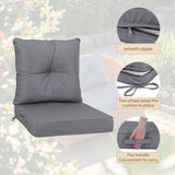 Outdoor Deep Seat Cushions for Patio Furniture, Waterproof Replacement Patio Chair Cushions Set of W419P290491