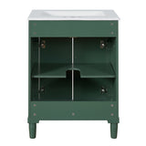 24" Vanity with Integrated Ceramic Sink, Cabinet with 2 Doors, Single Sink N710P277711F