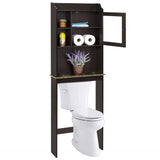 Modern Over The Toilet Space Saver Organization Wood Storage Cabinet for Home, Bathroom - Espresso W40914888