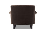 Eloise 30" Pleated Sock Arm Accent Armchair Deep Brown Performance Velvet B2719P387116