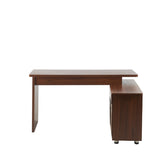 55.1''L, Home Office L-Shaped Versatile Desk Height Adjustable Extendable Desk with Storage Drawers N843P293669W