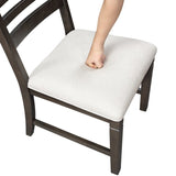 Classic Style Dark Espresso Finish Side Chairs Set of 2pc, Upholstery Seat Wooden Dining Furniture B011P348872