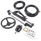 Hydraulic Outboard Boat Steering Kit 13.5" Steering Wheel, Hydraulic Helm Pump 64480483