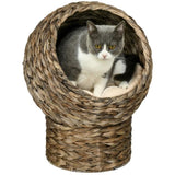 23.5" H grey cat bed with upholstered, cat basket bed cat house 35188807