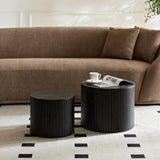 Nested table set 2 pieces, MDF coffee table set Living room/lounge area, black W2085123990