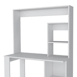 Palisades Computer Desk with Hutch and Storage Shelves White B062111731