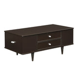 U-Can Modern Rectangle Coffee Table with Four Drawers, Two Side Hidden Storage Compartments, 47.2" N724P286418D