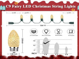 100FT 50 LED Indoor Outdoor Christmas String Light for House Roof Patio Tree, Warm White 32970301