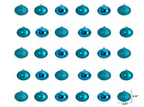 Teal Plastic Holiday Christmas 2.5" Shatterproof Ornament Set, 30 Count 38440898