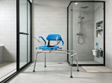 330 lbs Sliding Shower Chair, Tub Transfer Bench for Bathtub Swivel Seat, Padded Shower Bench 96387112