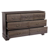 7 Drawer Double Dresser for Bedroom, Wide Storage Cabinet for Living Room Home Entryway,Brown 32734282