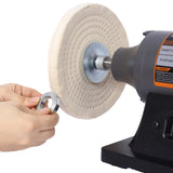 8-Inch Electric Polisher Buffer Grinder - Includes 4PCs 80Ply Thic Buffing Wheels Ideal W465P173365