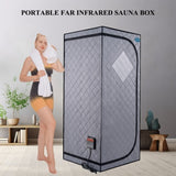 Portable Full Size Grey Infrared Sauna tentPersonal Home Spa, with Infrared Panels, Heating Foot W782124130
