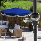8.8FT Elegance Patio Umbrella, UPF 30 Outdoor Market Umbrella with 8 Ribs, Push Button Tilt,Navy 24616852