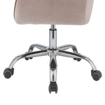 ZUN Peach and Chrome Swivel Office Chair B062P182757