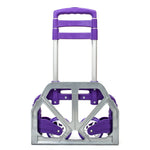 ZUN Portable Aluminium Cart Folding Dolly Push Truck Hand Collapsible Trolley Luggage Purple 09846099