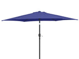 9ft Patio Umbrella, Outdoor Market Umbrella with Push Button Tilt, Crank Handle, 6 Sturdy Iron Ribs, 93983918