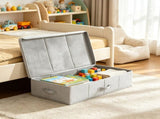 2-Pack 48L Under Bed Storage Containers with Lids, Low Profile Gray Drawer Bins for Blankets & Shoes 04417703