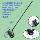 Rolling manual lawn aerator, Home aerator lawn tool pusher, 58-inch handle push lawn aerator for 77255372