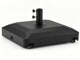 Black Fillable Umbrella Base Wheels & Brakes, HeavyDuty Water/Sand Filled Patio Umbrella Stand 91599856