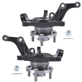 2x Front Steering Knuckle & Wheel Hub Bearing Assembly LH RH Fit for Chevy Aveo 1.6L L4 Sedan 60901118