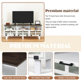 ZUN TV stand,TV cabinet,American country style TV lockers,The toughened glass door panel,Metal 32991050