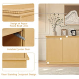 Classic Wooden Sideboard with Beaded Trim Elegant Storage Cabinet for Dining or Living Room W3137P270198