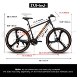 ZUN A27301M Ecarpat Mountain Bike 27.5 Inch Wheels, 21 Speed Road Bicycle with Dual Disc Brakes for Men W1856P220559