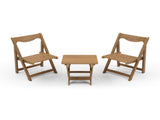 HIPS Material Outdoor Bistro Set Foldable Small Table and Chair Set with 2 Chairs and Rectangular W1209107732