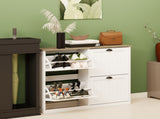 Shoe Storage Cabinet with 4 Flip Drawers, Freestanding Cabinet Organizer with Adjustable Shelf, W282P510222