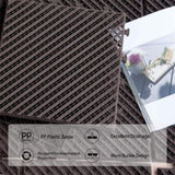 Patio Interlocking Deck Tiles, 12"x12" Square Composite Decking Tiles, Four Slat Plastic Outdoor W1859P224301