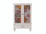 French Country Accent Cabinet with 2 Glass Doors and Drawers,Tall Storage Cabinet With ,Modern W2263P505436