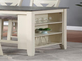 Modern Casual 1pc Counter Height High Table w Storage Shelves Wooden Kitchen Breakfast Table B01164100