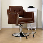 ZUN 360&deg; Swivel Faux Leather Swivel Salon Barber Chair Height Adjustable for Men & Women for Haircut W676P187962