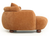Nordic Style Lazy-Style clubchair 38 Inches, Chenille Fabric Bucket Chair, Decorative Sofa, Soft W2901P489490