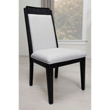 Mason Ivory and Black Wood Dining Side Chair B062P299891