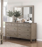 ZUN Gray Oak Finish Classic Transitional Bedroom Furniture 1pc Dresser of 8 Drawers Wooden Furniture B011P210428