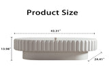 Fluted Storage Table with Lift-Off Lid, Sleek Texture, Perfect for Modern Living W3081P389037
