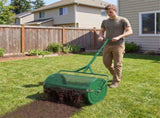 24" Lawn Topdressing Spreader with 0.75"0.5" Mesh, Compost Spreader for Soil Sand Fertilizer Green 06934196